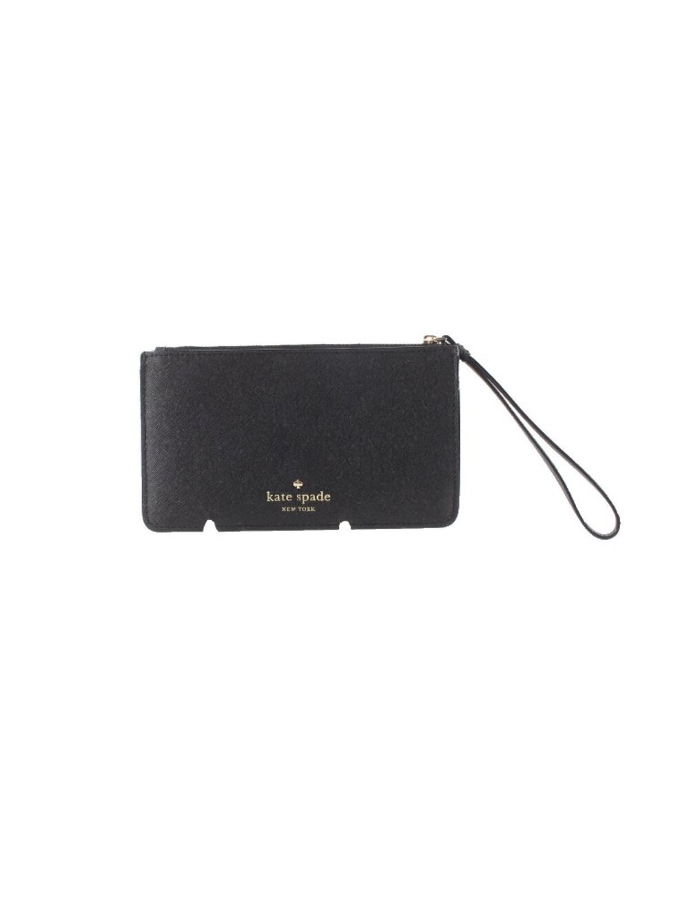 Kate Spade Wallet 7 x 4 x 1 Black Gold Hardware Inner Card Slots Leather Wallet